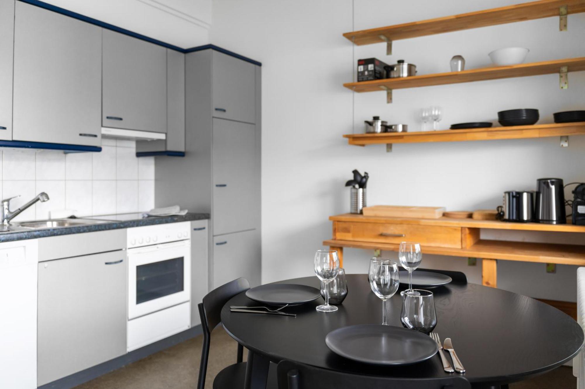Appart hôtel Exquis Design Urban Blue I Altstadt I Messe & Art I Gemeinschaftskueche & -bad *